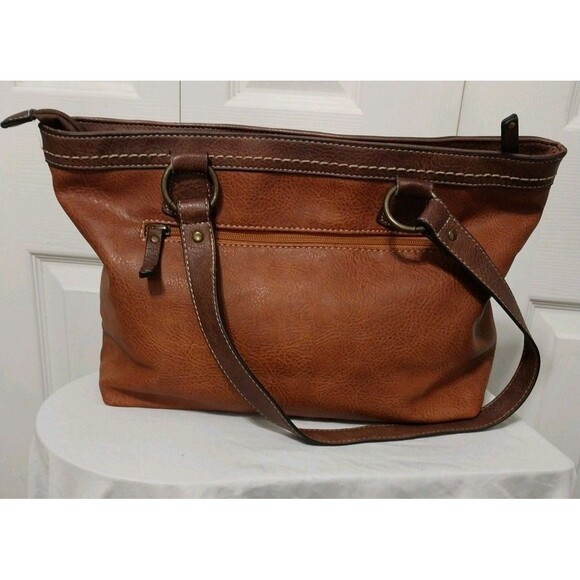 BOC Born Concept Handbag Purse Large Attached Wallet Brown Faux Leather EUC - Picture 6 of 9